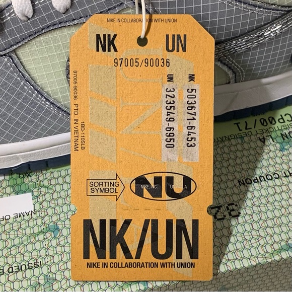 🛂[BRAND NEW] NIKE DUNK LOW UNION PASSPORT PACK PISTACHIO MENS SIZE 11.5 SHOES🛂 - Picture 11 of 15